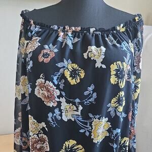 Charter Club Floral Ruffle Hem Blouse – Size XXL